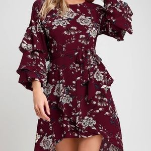 Lulu's burgundy dress. Size M. New with tags!
